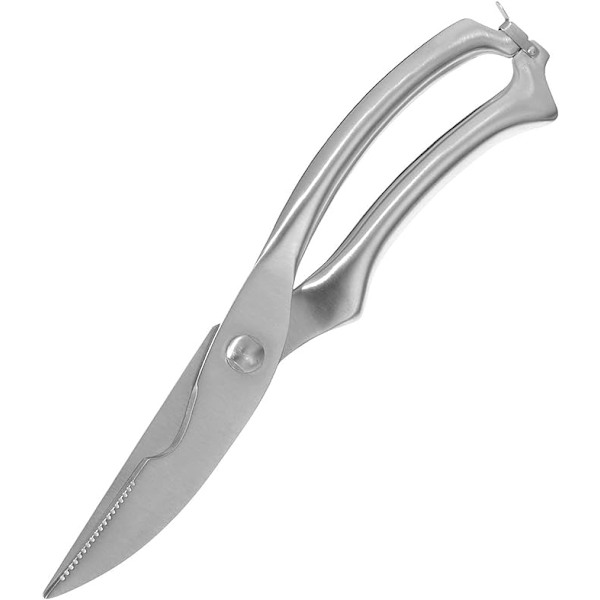 Fjäderfäsax, med invändig fjäder och lås, bladlängd: 8 cm, rostfritt stål, polerad, Modern, silver, 13732280