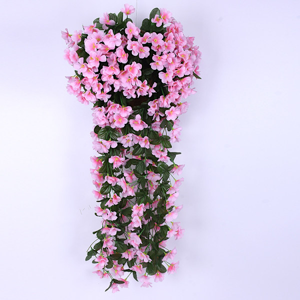 2-pack Konstgjorda Hängande Blommor Växter, Flerfärgad Violett Blomma Murgröna Wisteria Girlang Dekor Vackra Sidenblommor för Inomhus Utomhus Hängande