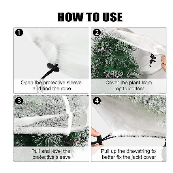 Plante frostbeskyttelsesdække efterår og vinter kuldebeskyttelse trædække plante frostbeskyttelsespose non-woven plante kuldedække (0,8m*1,2m)