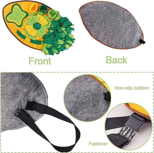 Snusematte 70*40cm Hundeoppdragere Puslespill Gravematte Sakte Fôring Smart Leke Hund Snusematte Stressreduserende Sammenleggbart Teppe Sklisikkert-Vaskbart