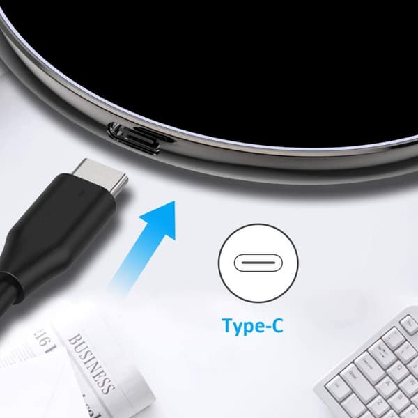 Trådløs Lader Kompatibel med MagSafe til iPhone Samsung.. Sølv