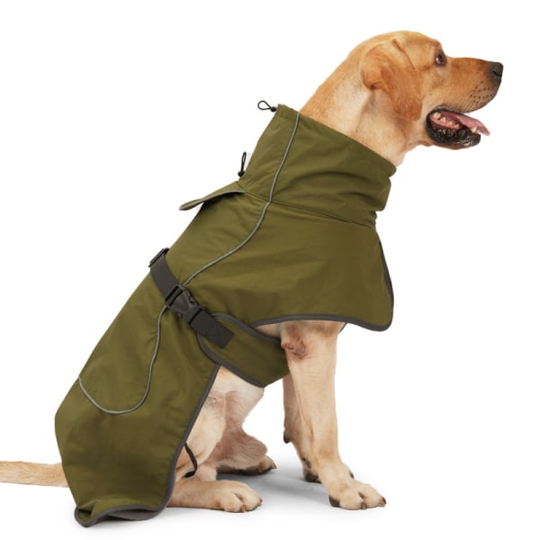 Stora hundkläder vinter bomullskläder förtjockade varma reflekterande vattentäta dubbla lager hundkläder för husdjur 63*45cm
