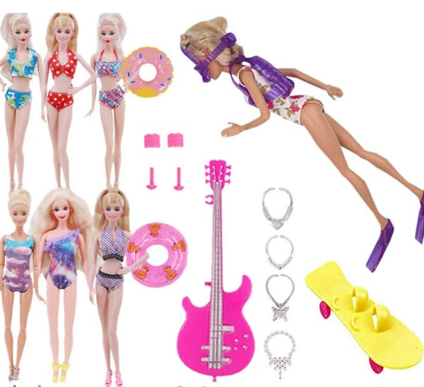 40 st 27-29cm Flickdockleksaker Barbie Dockkläder Leksakstillbehör