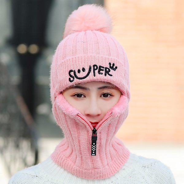 Kvinnor Män Vinter Virkad Slouch Hat Ull Stickad Beanie Baggy Varma Skidkepsar Mode，Röd red