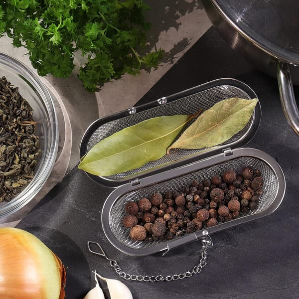 2X Tesil i rustfritt stål - Teinfuser for løs te og krydder - Teinfusere (Oval)
