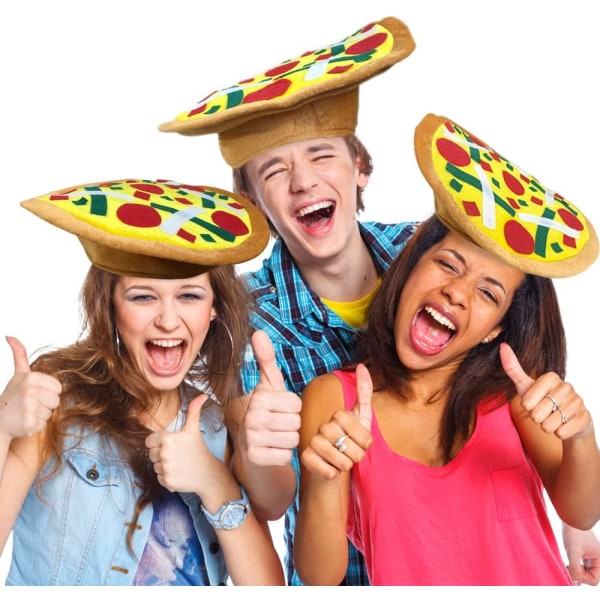 Sjov Pizza Hat, 1 stk., sjove Halloween kostumetilbehør, pizza