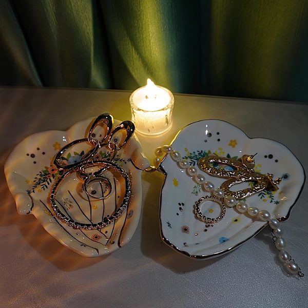 Smykkeskål, Unik Palm Ring Skål - Gaver til Mor på Mors Dag Fødselsdag Jul Thanksgiving fra Datter, Bryllups Trinket Skål Smykkebakke,