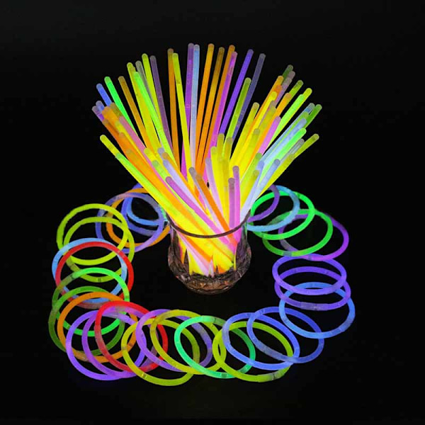 Festutstyr 200 stk. Glow Sticks, Glow Party De