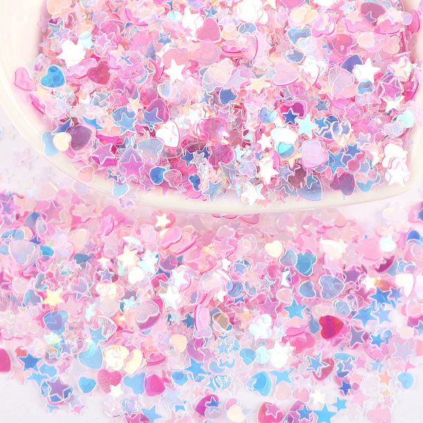180g Mixed Paljetter Nail Magic Paljetter 20g diy Beauty Shell Moon Star (9 färger)