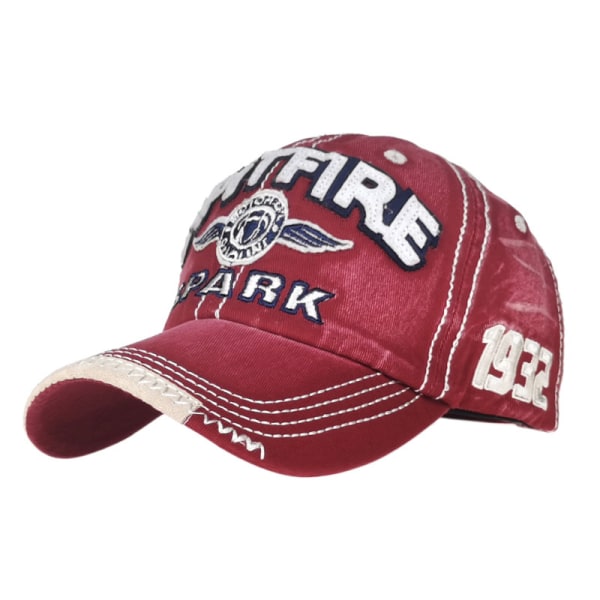 SPARK Vasket Bomulls Baseball Caps Herre og Dame Bokstav Broderte Andetunge Caps