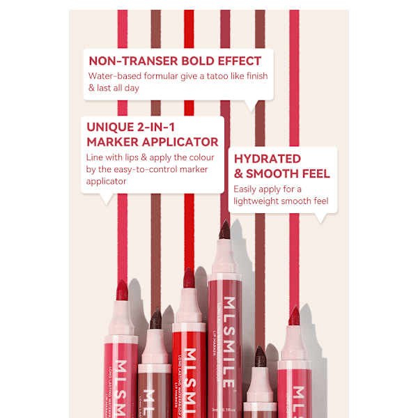 Non Stick leppeblyant Matte Light Colour Marker Lip Liner 03#
