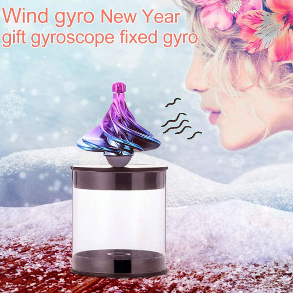 Pneumatisk gyro gyro top dekompression leksak, stress relief leksak (flerfärgad)
