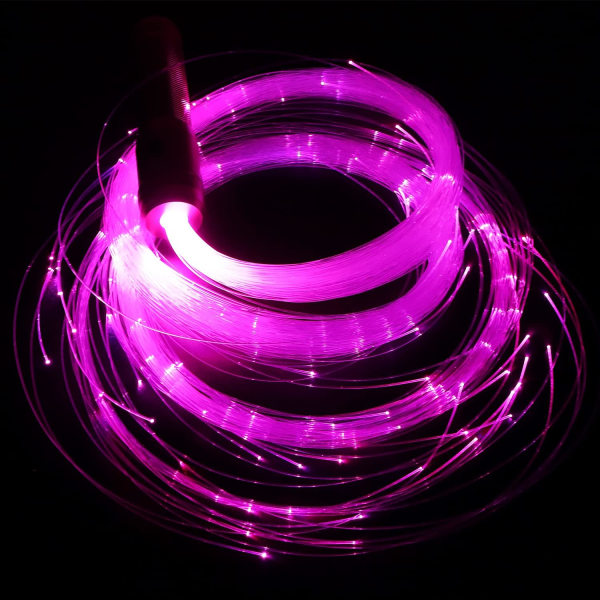Fiberoptisk piska, Dance Flow Pixel Whip Super Bright Light Up Rave Toy 40 Färgeffektläge 360° vridbar för dans, fester, ljusshower, EDM-musik