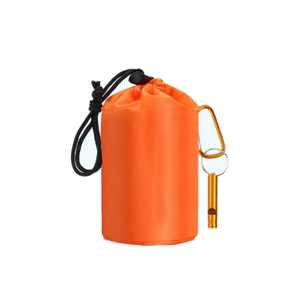 2 Pack Nödsovsäck Lätt överlevnadssovsäck, multifunktionell livräddningsutrustning för vandring, camping, utomhuslivräddningsutrustning orange 