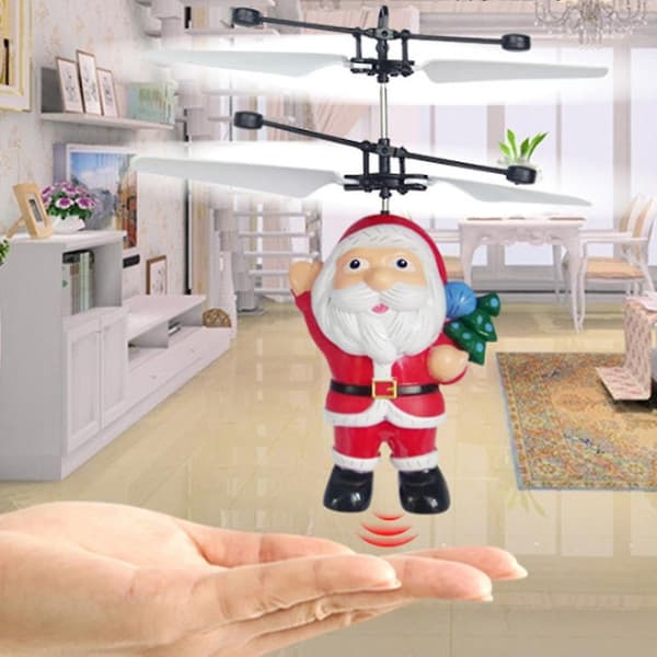 Jultomten levitationsinduktionsflygplan älvgestinduktion lysande barnleksaker