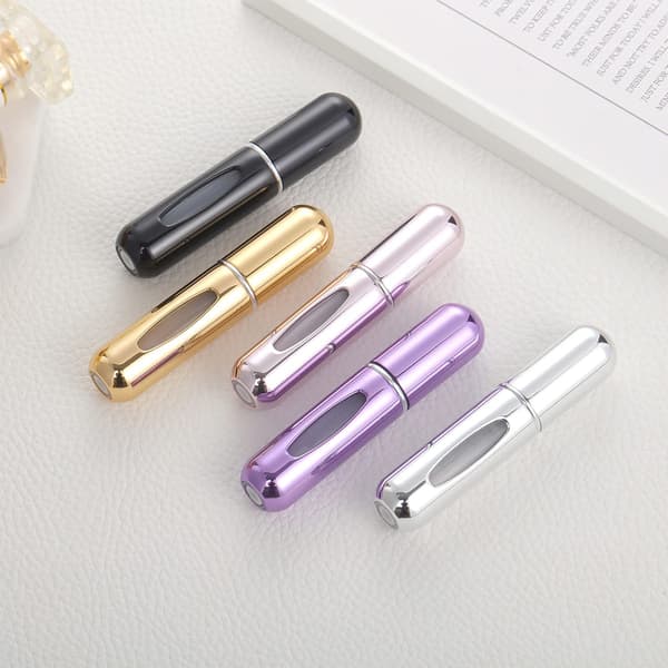 Bärbar mini påfyllbar parfym atomizer flaska atomizer resestorlek sprayflaska tillbehör 5 set 5ml/0.2oz
