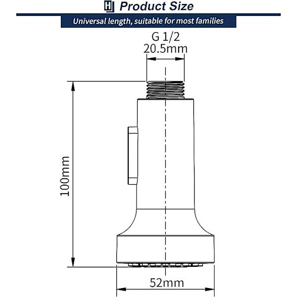 Handduschblandare Köksvaskblandare Press Down Pro Head 2 Funktioner Jets Köksblandare Universal Handduschblandare Tillbehör