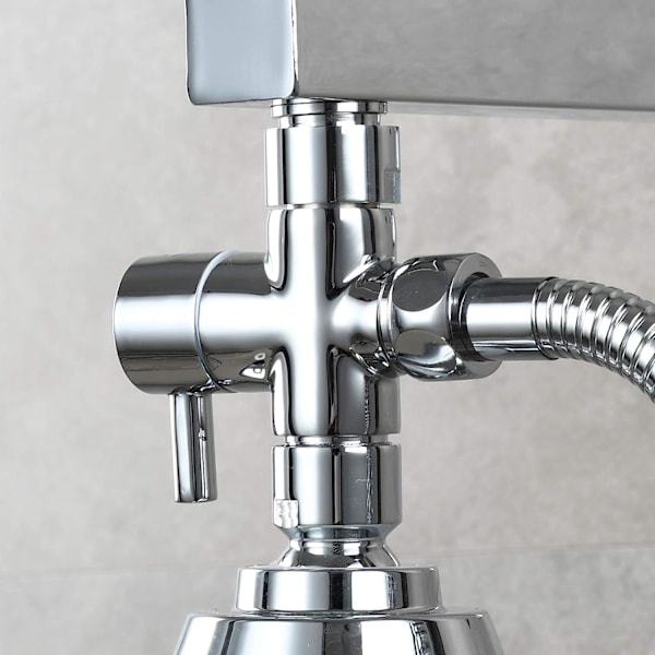 Trevägsventil i massiv mässing G1/2" Handdusch Duschkomponenter Universal , krom DSF007