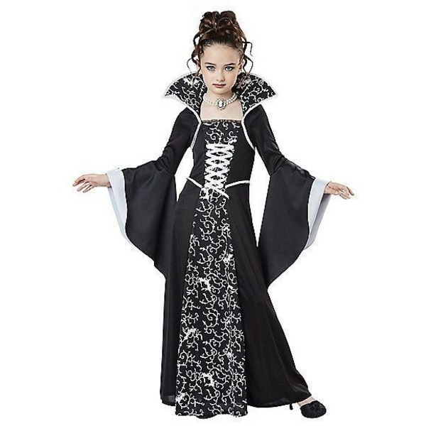 Vampyrdräkt Halloween för flickor Vampyrklänning Queen Kostymer style1 120
