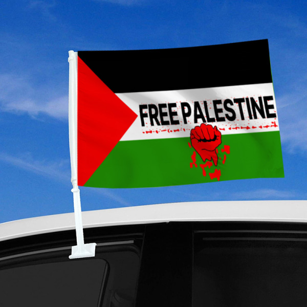 Palestina Flagga För Bilfönster 2 PCS Pack Bandera De Palestina Para Carros Auto Små Gåvor Stöd Palestinsk Dekor 12" x 18" B