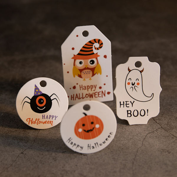 Halloween-lappu Kurpitsa Aave Kissa Lappukortti Halloween Karkkipussin Koristelappusetti