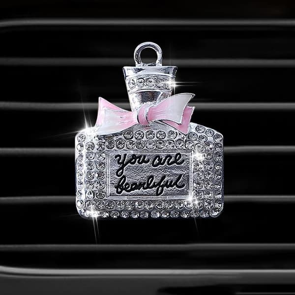 2-pak Bil Luftventil Klips Charms, Krystal Bil Diffuser Ventil Klips, Rhinestone Olie Diffuser Ventil Klips, Bilfriskere til Kvinder, Bling Bil Tilbehør