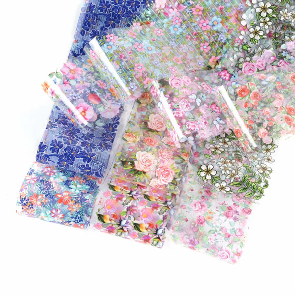 10 typer av 20 cm färgglada små blommor färska och naturliga kostymer Starry sky transfer klistermärke