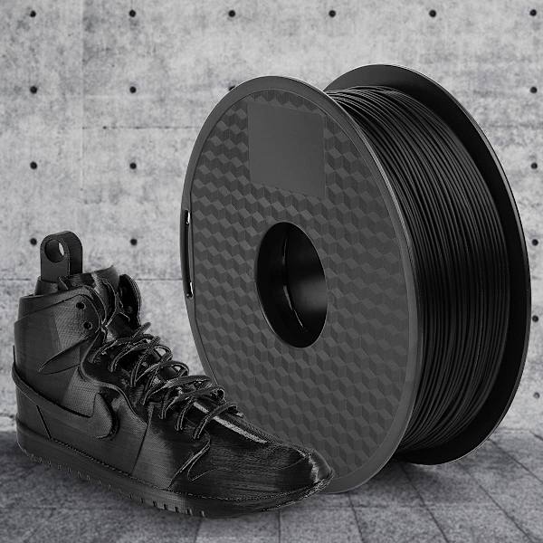 3D-skrivarfilament PLA 1,75 mm 1KG spole, filament 3D-utskriftsmaterial - svart