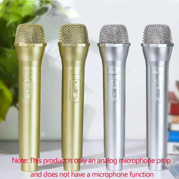 Rekvisiitta Mikrofoni Väärennetty mikrofoni Rekvisiitta teeskentelymikrofoni Lelumikrofoni lapsille Taapero, tyttöjen lelu teinitytöille Lahjat litet runt rör