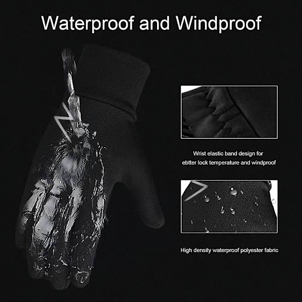 Kids Winter Running Gloves - Lightning Touch Screen Warm Warm Gl