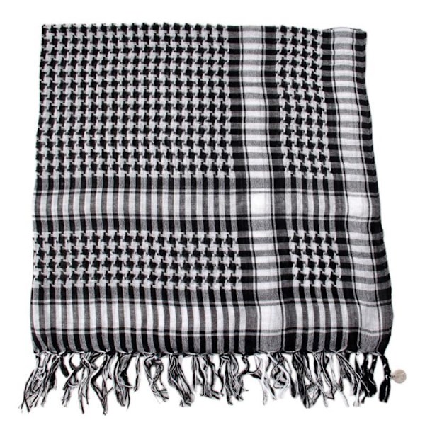 2 st Black & White Desert Scarf Lätt bomull Militärstil Airsoft Re-enactment Army