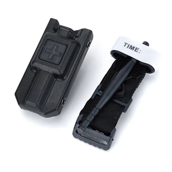 Tourniquet Cat Säilytyslaatikko Laukku MOLLE Lääketieteellinen Pakkaus Ulkoilu Hätä Tourniquetrats Verelle musta(TAKTINEN TOURNIQUET 95MM+ SÄILYTYSLAAKSO)