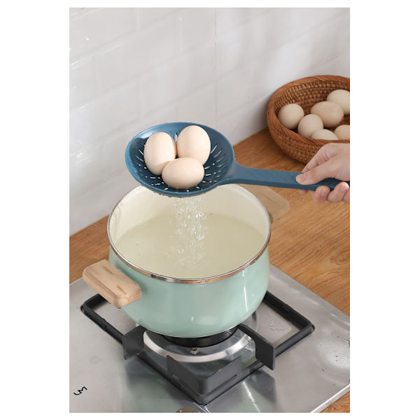 Monitoiminen suuri lävikkö, kestää korkeita lämpötiloja, kotitalousnuudelikeitto, korkeita lämpötiloja kestävä pitkä kahva, liukumaton dumpling-wonton-keitin