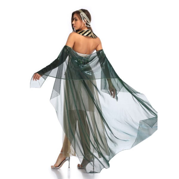 Oldtidens Egyptisk Farao Konge_Keiserinne Kleopatra Dronning Cosplay For Menn Kvinner Halloween Karneval Party Kostyme Women L