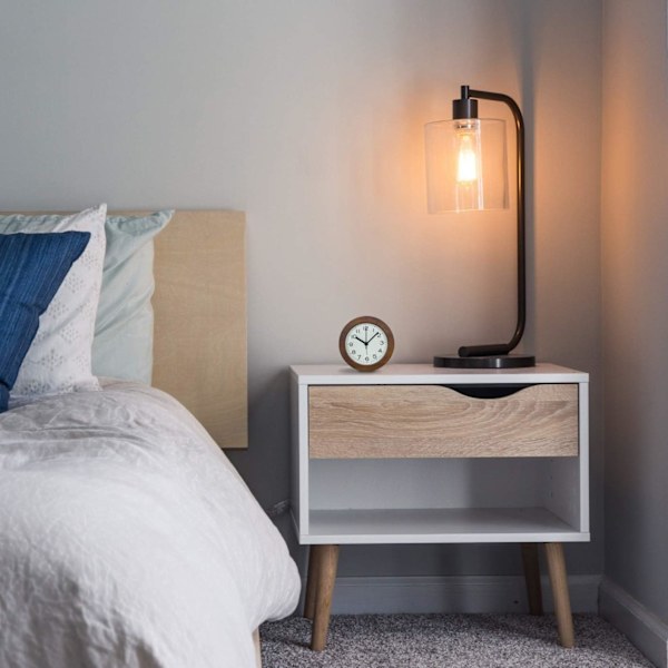 Pure Beech Nordic Minimalist Bedroom Scan Alarm Clock Bedside Mu