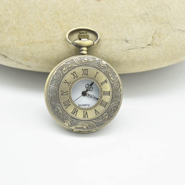 Vintage kvarts watch med kedja och romerska siffror