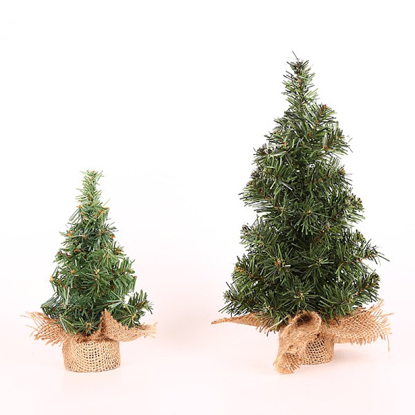 Juletræ 20cm grønt træ 30cm Mini juletræ linned underskov indkøbscenter vindue kontor dekoration på juledag