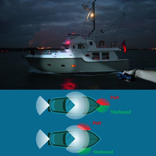 2 ST LED Båtnavigeringsljus, Båtbågsljus, marinbåtsnavigeringslampa. Perfekt för Pontoon, Skeeter, Power Boat och Skiff (Electroplate silver
