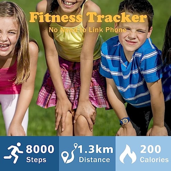Klockor Digital watch för flickor Pojkar, fitness med väckarklocka, stoppur, vattentäta klockor utan app för tonåringar, elever i åldrarna 5-12