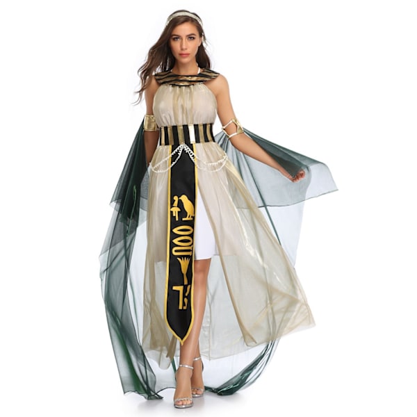 Forntida Egypten egyptisk farao kung_kejsarinna Cleopatra Queen Cosplay för män Kvinnor Halloween Carnival Party Kostum Women L