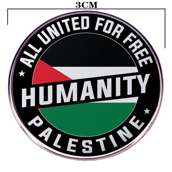 7Pcs Gratis Palestina-broscher, pins med palestinsk flagga