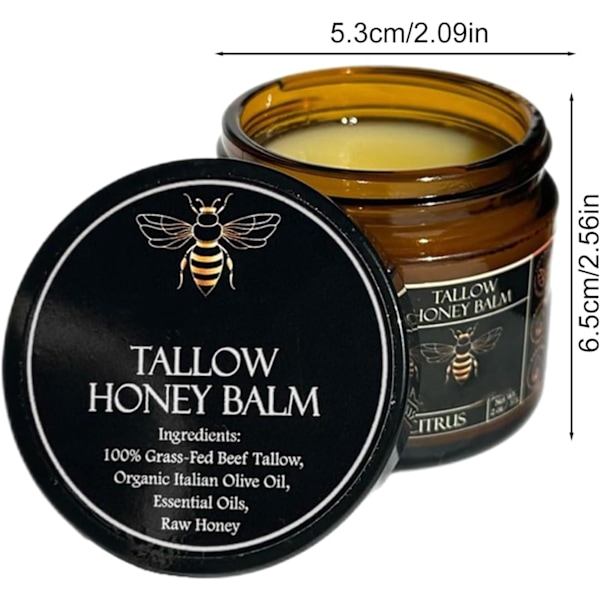 Ansiktsvård Beef Tallow Honung Hudvård Beef Tallow Hudvård Beef Tallow Hudvård Beef Tallow Naturlig vild honung