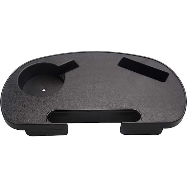 1 stk. Oval koppholder for vektløs stol, klips på side koppbord for hvilestol, koppholderbrett for vektløs lenestol med mobiltelefonspor - Svart