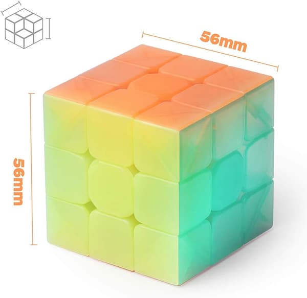 Toy Warrior W 3x3 speed cube jelly 3x3x3 magic cube pussel transparent rosa