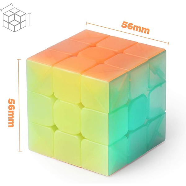 Toy Warrior W 3x3 speed kub gelé 3x3x3 magic kub pussel genomskinlig rosa