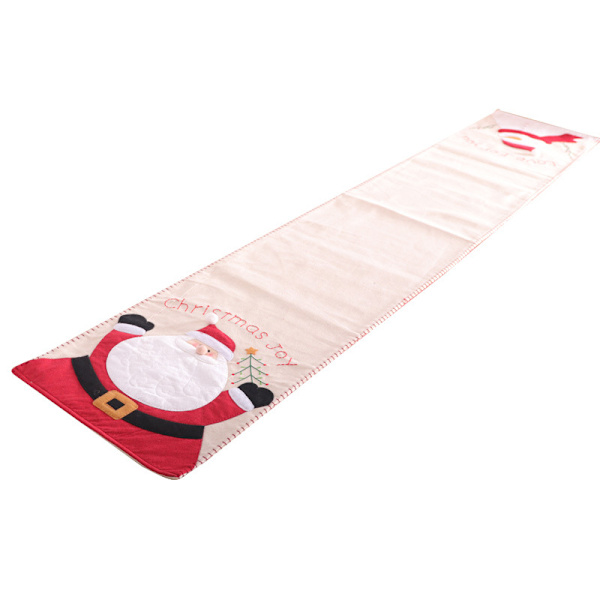Ny juldekoration non-woven jultomten broderad julbordsflagga 180cm Familjebordslayout 180*35cm