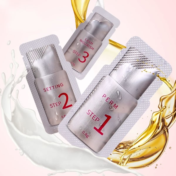 <Ögonfranslyftning-ögonfransböj-#1 Perm+#2 Fixing+#3Nutrition