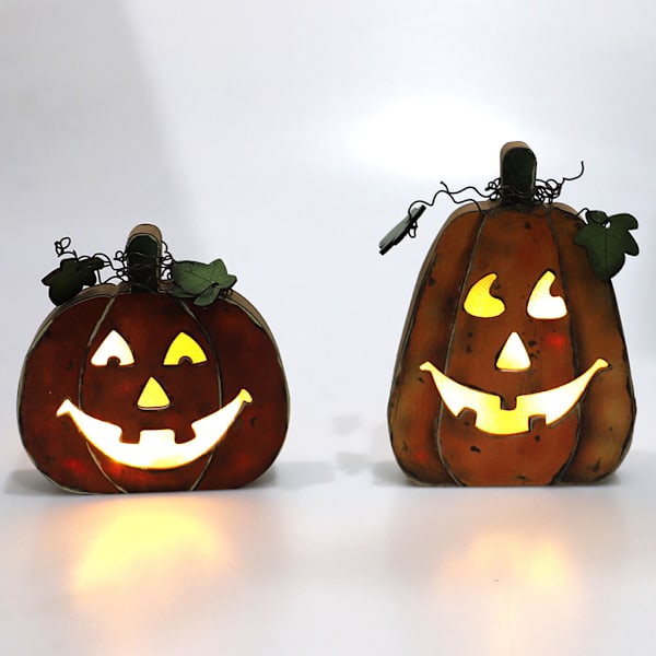 2 kpl Halloween-puupumppulanternat