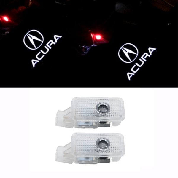 2 stycken är tillämplig på Acura välkomstlampa MDX/RDX/RLX/ZDX/TLX/TL dörr laser atmosfär dekoration projektorlampa
