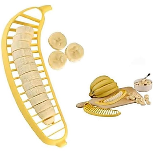 Banan Slicer - Frukt Slicer - Slicer - Plast - Banan - Frukt - Cutter - Slicer - Kök - Frukt - Färg Random - Hem - Tillbehör